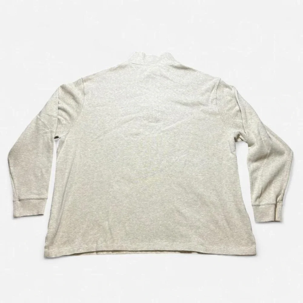 Polo‎ Ralph Lauren Sweater Mens 3XB Gray Pima Cotton Quarter Zip Pullover